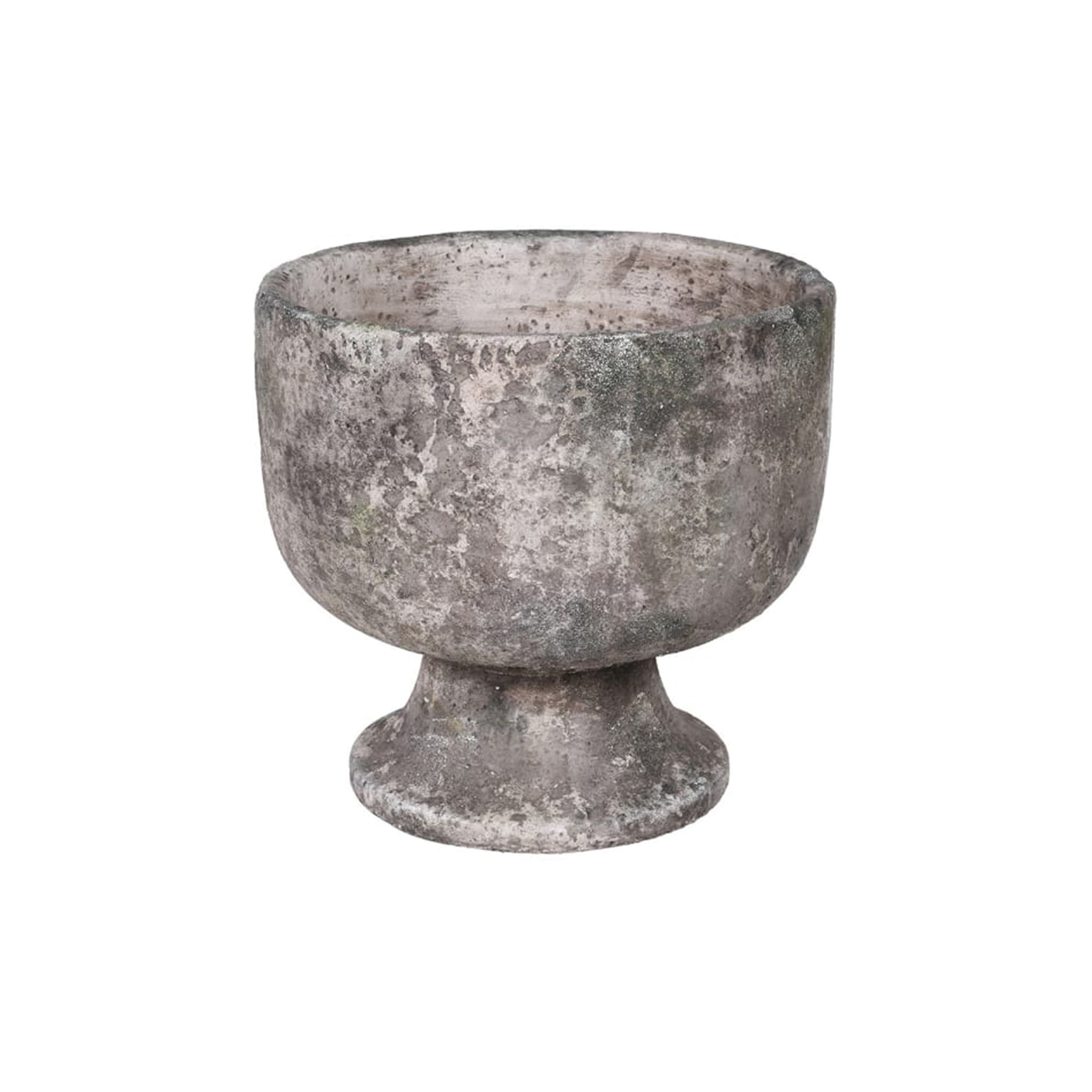 Rustic Footed Cement Vase